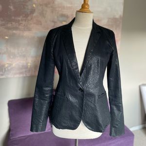 Calvin Klein Jeans snake print black 1 button blazer size M